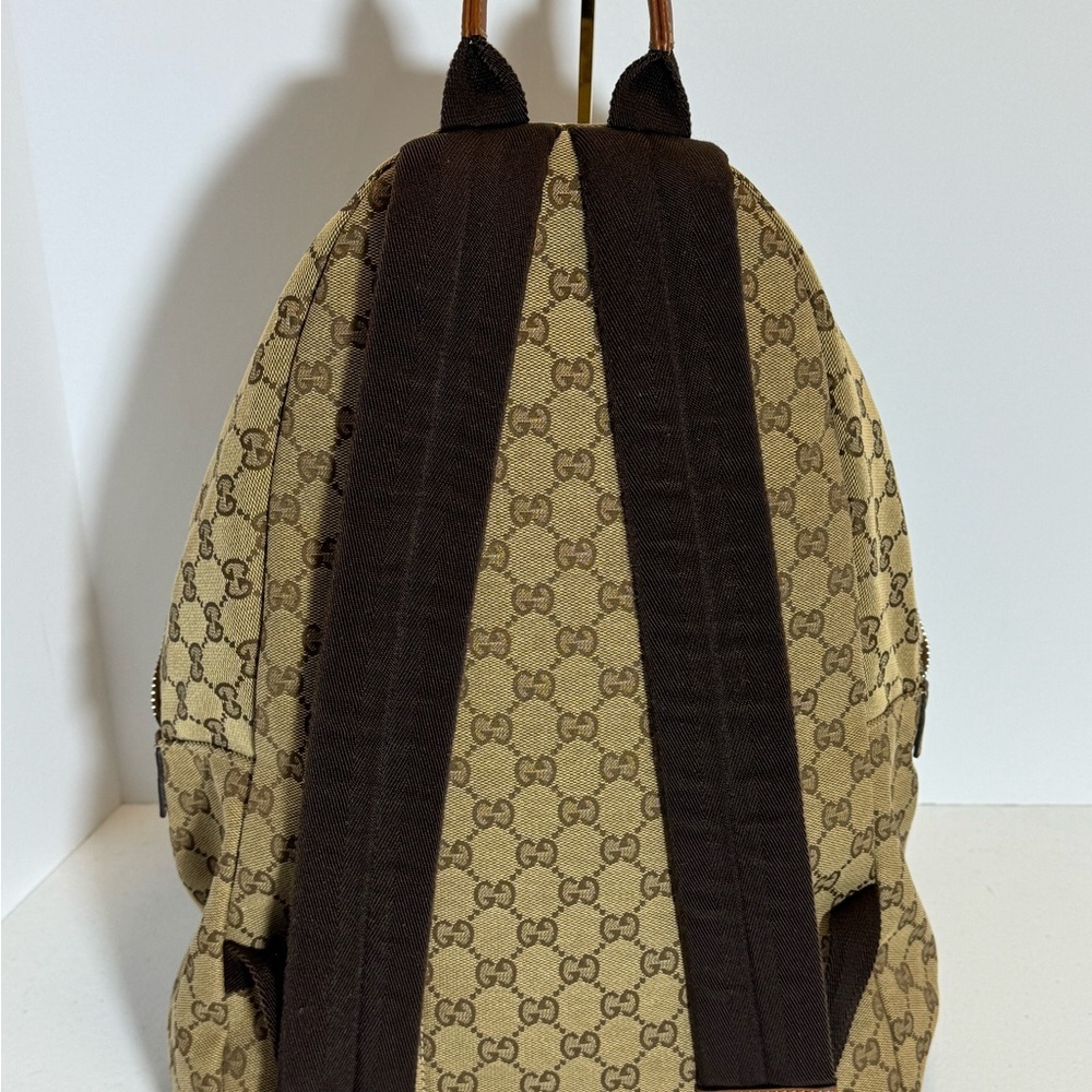 Gucci Beige and Brown GG Canvas Backpack - Picture 4 of 12